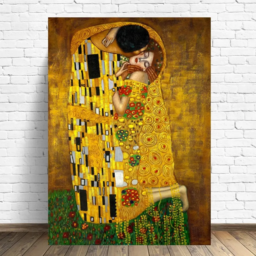 Famous Artist Salvador Gustav Klimt The Kiss Diamond Painting Kits Full Drills Mosaic Cross Stitch Embroidery Home Decor