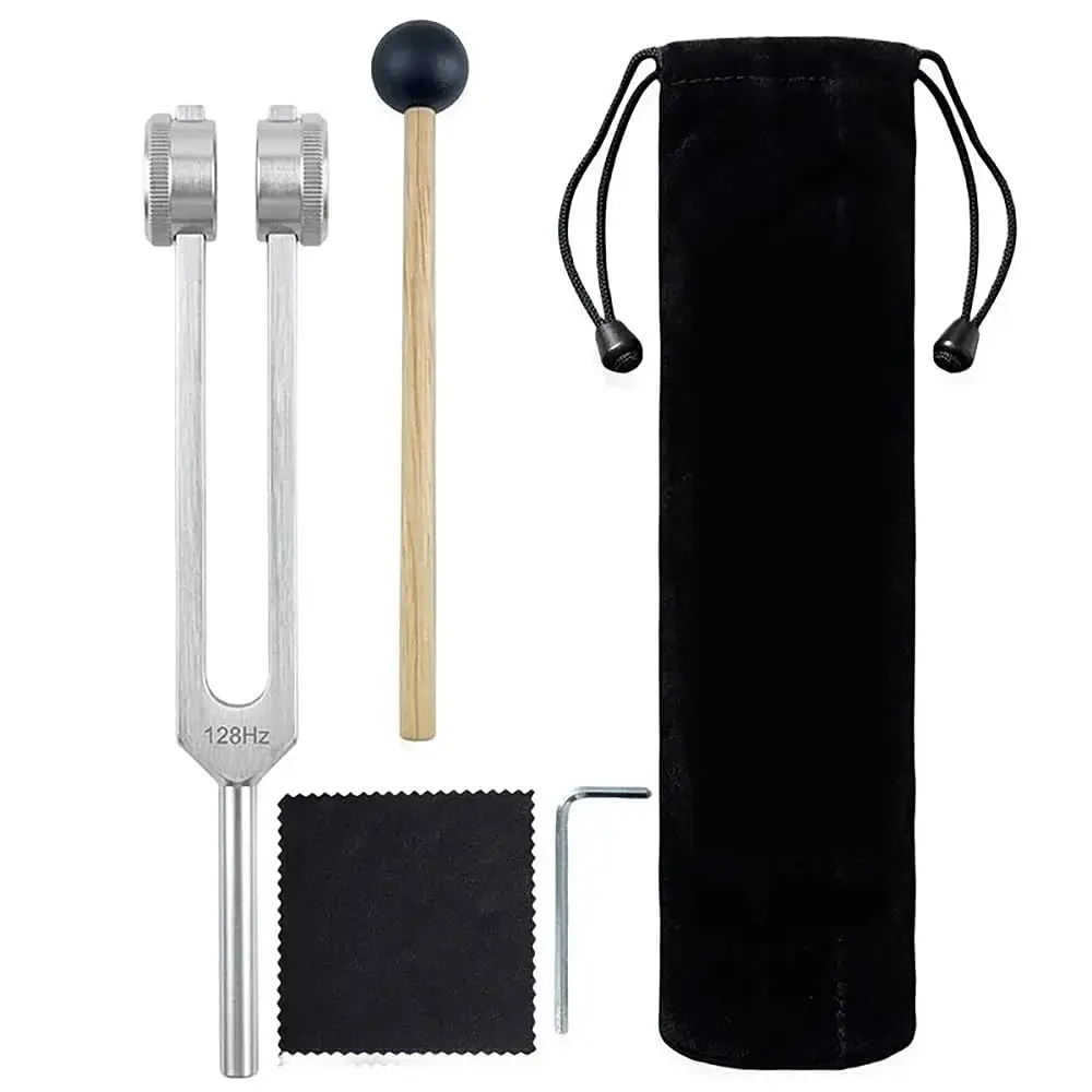 128Hz 528Hz Weighted Tuning Fork Set Meditation Yoga Sound Vibration Tool Mindfulness Relaxation Accessory