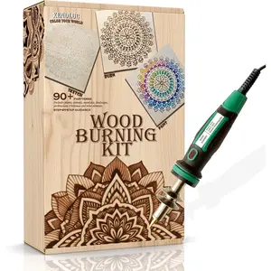 Deluxe Wood Burning kit - Ultimate Bundle with Pen, Stand, Tips, Watercolor, Stencils, Graphite Paper, plaques - Beginner-Friendly Gift for Teens, DIY for Anyone into Wood Burning