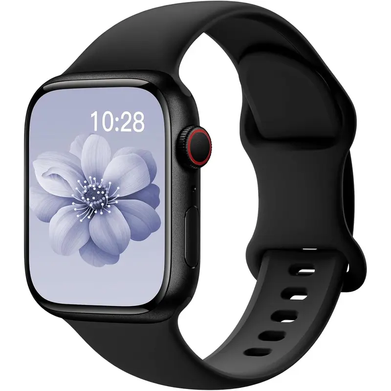 Sport Silicone Band Compatible with Apple Watch Bands 40mm 38mm 41mm 44mm 45mm 42mm 49mm Women Men,Soft Wristband Waterproof Replacement Sport Strap for iWatch Bands Series 9 8 7 6 5 4 3 2 1 SE Ultra