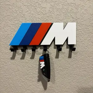BMW M Performance Key Hanger - 3D Printed Sports Key Holder for 6 Keys - Durable & Stylish Key Organizer Wall Mounted Decor