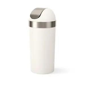 Umbra Venti Trash Can, Large 62L Capacity with Swing-Top Lid, Durable & Easy to Clean - Choose Your Color Garbage Kitchen