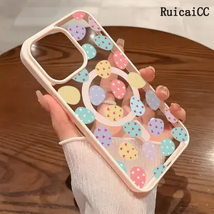 Premium Magnetic Phone Cases for iPhone11/12/13/14/15/16//17/Air/promax/Plus Colorful Easter Egg y2k cased MagSafe Ready, Anti-Fall, Springtok and Ultra-Thin Design | Perfect for Everyday Use Screen Protector Resistance