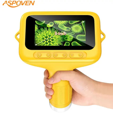 ASPOVEN 2027 Upgraded 4K Compound Microscope, 3" IPS Screen,100X-1000X STEM Educational Science Toys,Multiple Color,Learning tools,Christmas & Birthday Gifts for Age 5 6 7 8 9 10 11 12 Girls & Boys #tiktokshopstockup