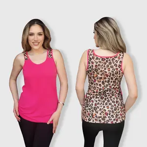 Cheetah Hot Pink Polyester Tank Top