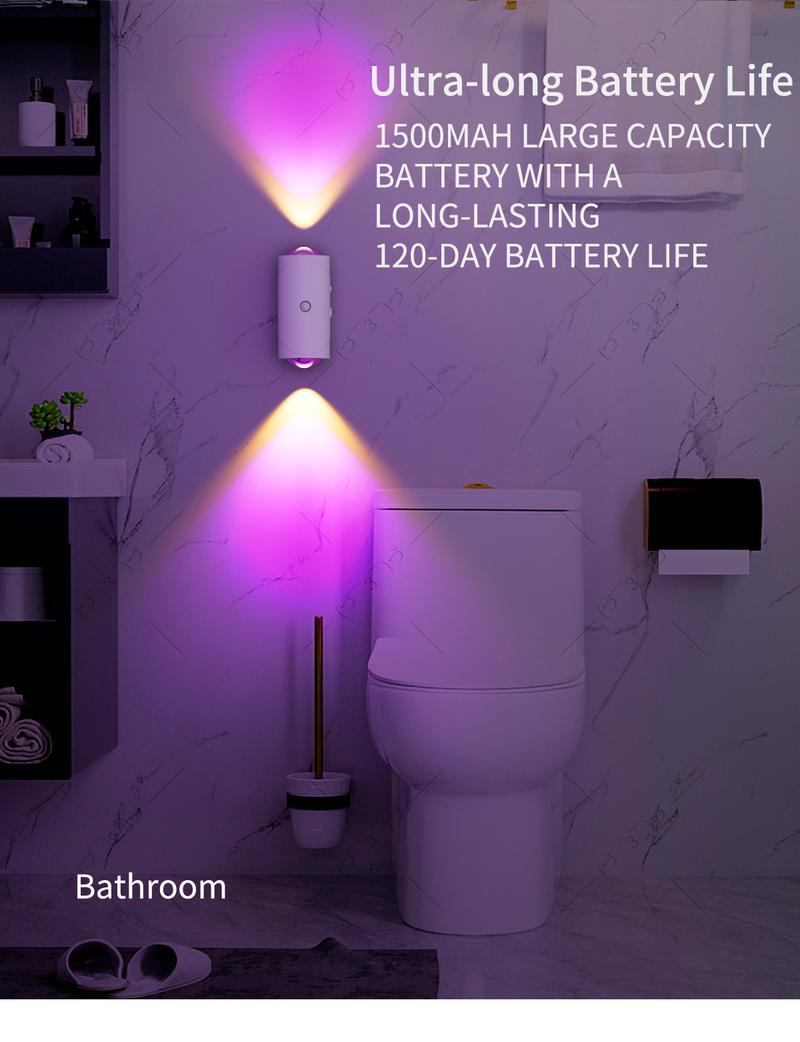 Smart Rechargeable LED Night Light with Motion Sensor | RGB Gradient & Dimmable Wall Lamp | Magnetic Stick-On Design, USB Charging, Long-Lasting Battery | Perfect for Halloween, Bedroom, Stairs, Hallway & Entryway Decor Smart Rechargeable LED Night Light with Motion Sensor | RGB Gradient & Dimmable Wall Lamp | Magnetic Stick-On Design, USB Charging, Long-Lasting Battery | Perfect for Halloween, Bedroom, Stairs, Hallway & Entryway Decor