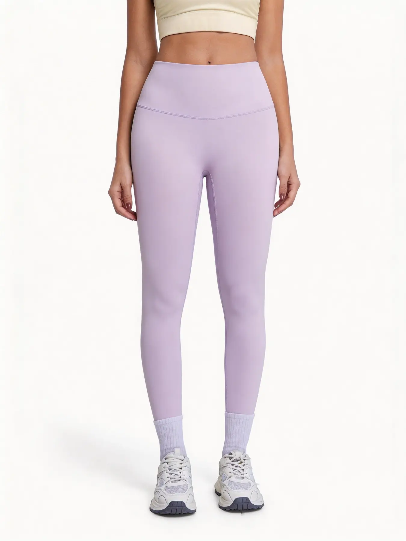 Women's High Waist Yoga Pants, Pure Color Design, High Stretch Knit Fabric, Elastic Waistband, Slim Fit, Perfect for Sports Wear, Fitness Leggings, Knitted Sports Pants, High waisted sportswear