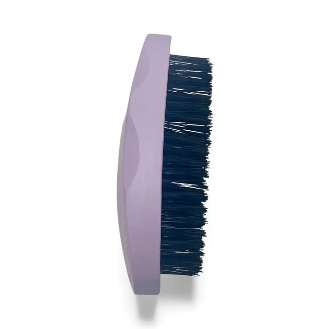 JIGGSAWMILLIONS Hard Wave Drop Brush with  Bristle Curved Brushes for Men and Women - Purple Wave Drop Hard Black Bristles