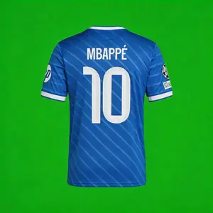 2526 Away Blue Shirt Sleeve No. 10 Soccer Jersey