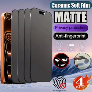 Full Cover Matte Privacy Screen Protector For iPhone 15 17 16 Pro 13 12 11 14 Pro Max 8 7 Plus 16e Air SE XS X XR Anti-Spy Film
