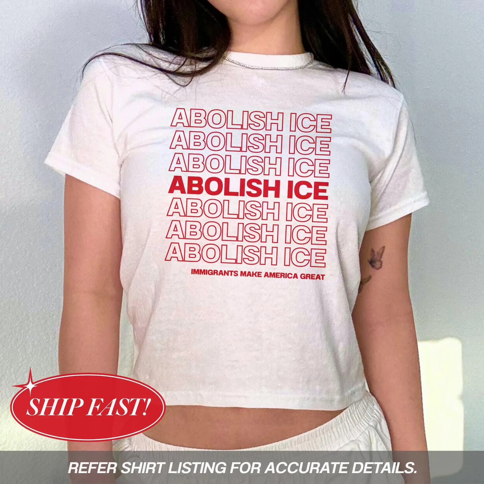 Anti ICE Protest Shirt, Abolish ICE Baby Tee, Immigrants Make America ...