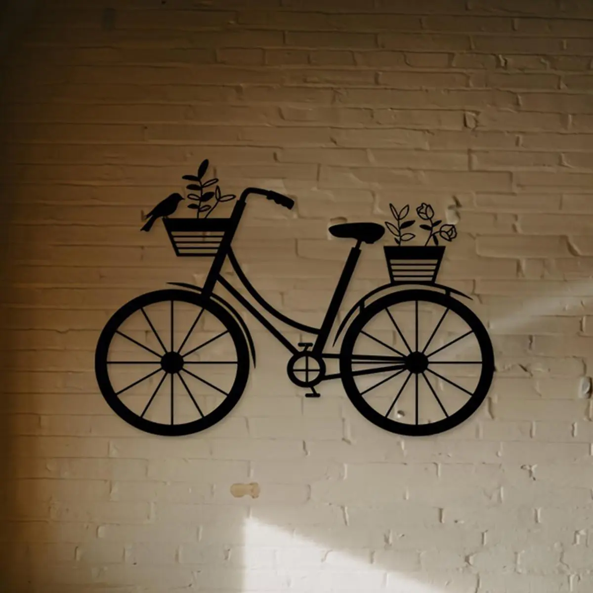 Bicycle Wall Art, 1 Count Bicycle Shaped Iron Wall Decor, Modern Unique Artistic Wall Decor for Home Living Room Bedroom Office