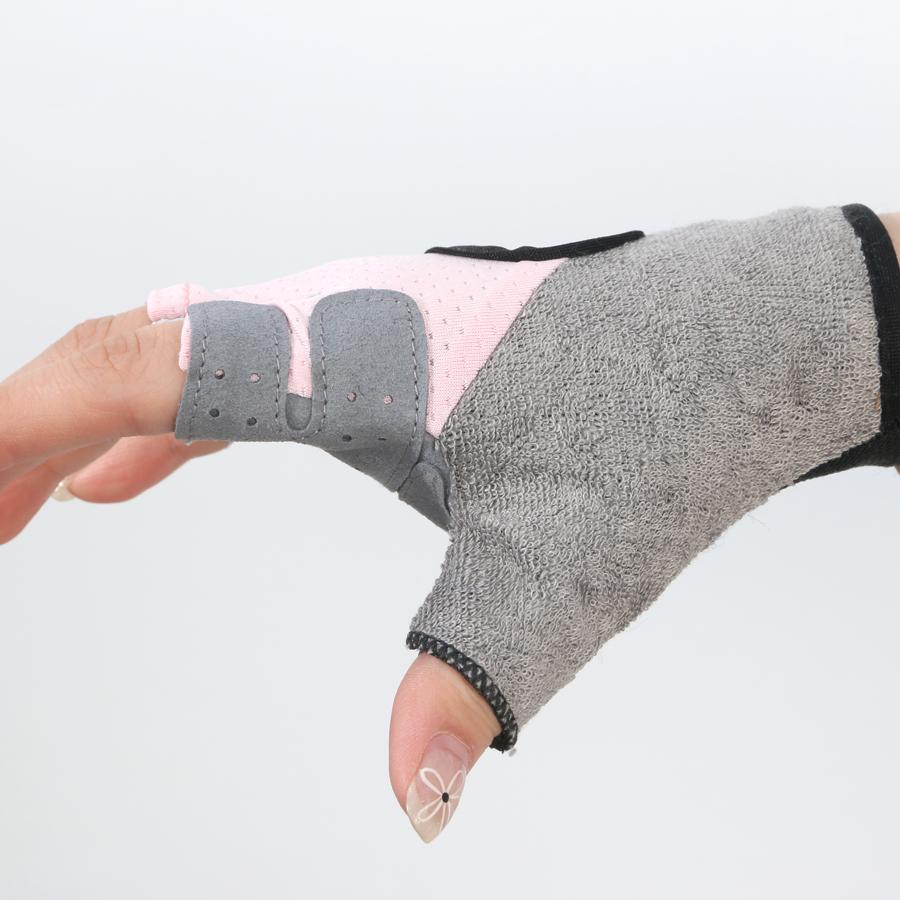 Breathable Half Finger Gym Gloves for Women Men, Anti-Slip Padded Palm Workout Gloves, Fingerless Weight Lifting Gloves for Fitn