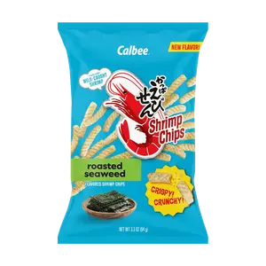 Calbee Japan Grilled Seaweed Flavor Shrimp Chips 94g - Crispy Savory Snack for All Ages