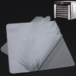 7-Pack 12x13 inch Reusable Silicone Dehydrator Tray Liners - BPA-Free Easy Clean, Non-Stick for Making Healthy Snacks Jerky Herbs Fruit