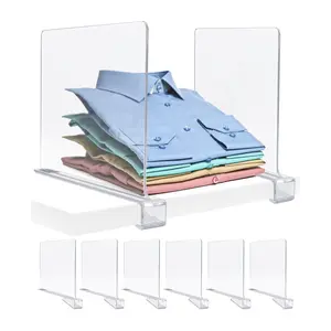 Sorbus Acrylic Shelf Dividers - 6 Set