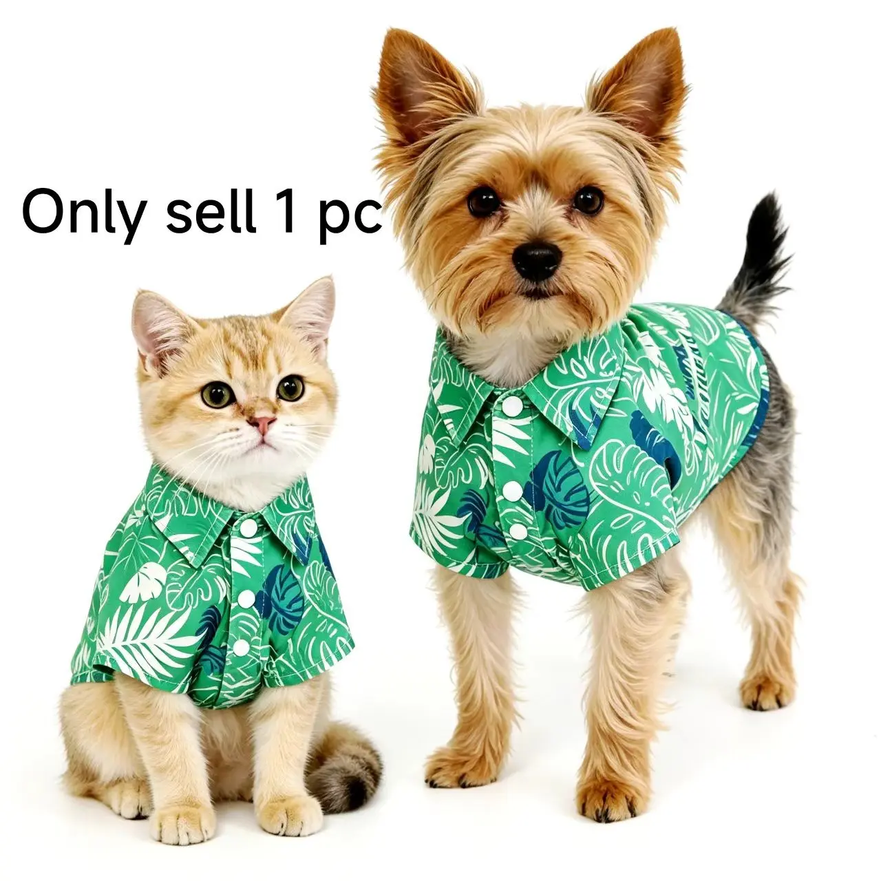 1 Piece Pet Shirt, Cat Dog Universal Hawaiian Shirt, Breathable Soft Pet Clothes, Comfortable Summer Apparel for Pets