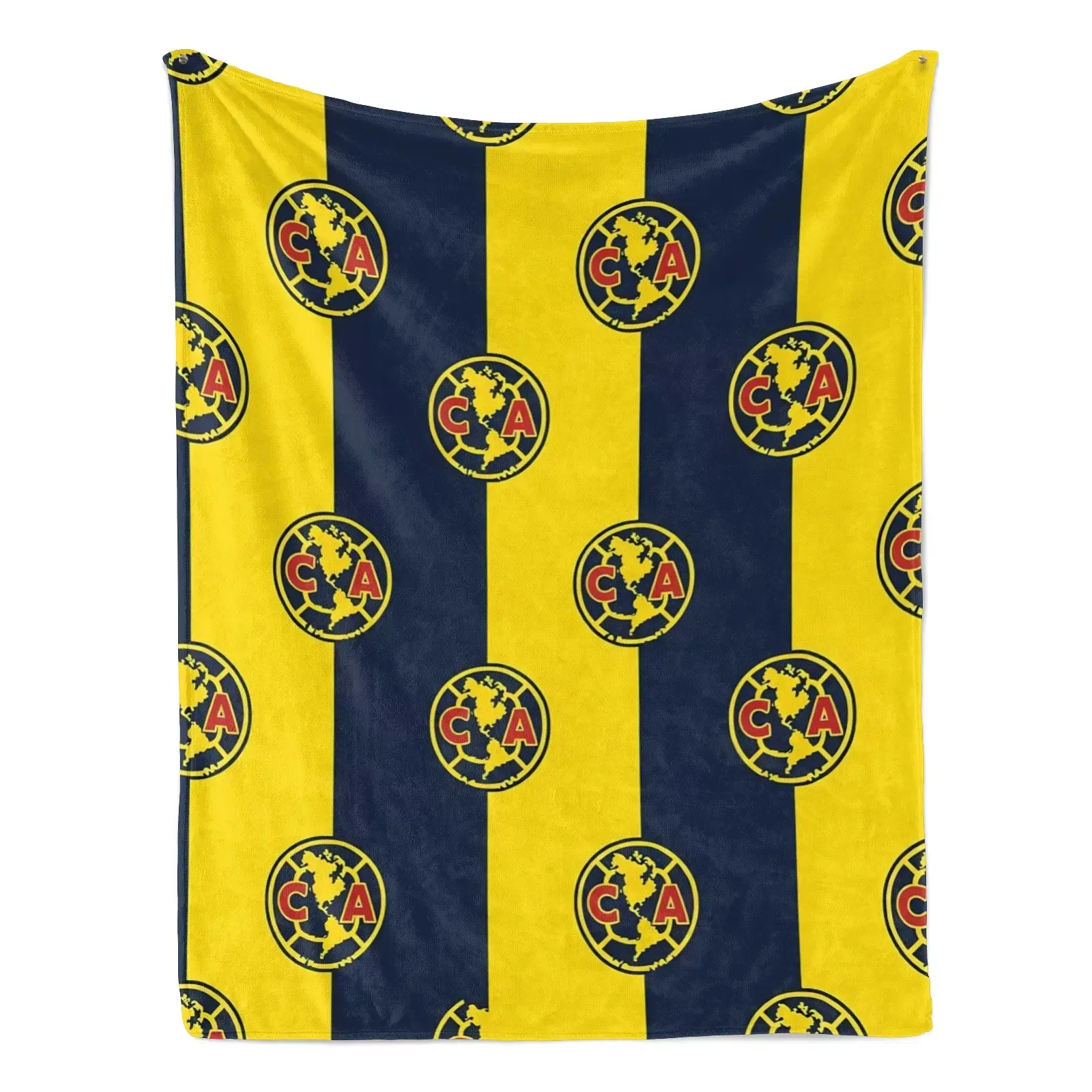 Club América Blanket Yellow Navy Throw for Soccer Fans Soft Bed Couch Blanket Men Women CA Mexican Football Team Gift Decor Comfort Blanket