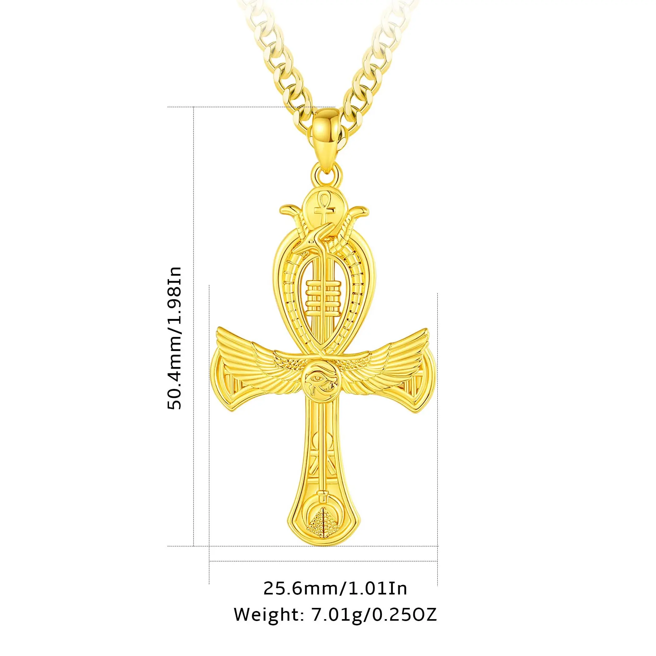 Ankh Cross Shape – 18K Gold Plated