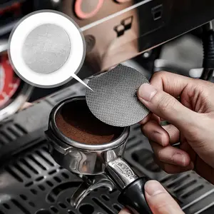 Stainless Steel Espresso Puck Screen, 51-58mm Reusable Coffee Filter, Durable Coffee Brewing Accessory, Enhanced Brewing, Perfect Gift for Coffee Enthusiasts
