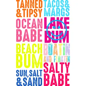 TANNED & TIPSY PREMADE GANGSHEET  - 22X36  DTF TRANSFERS - DIRECT TO FILM