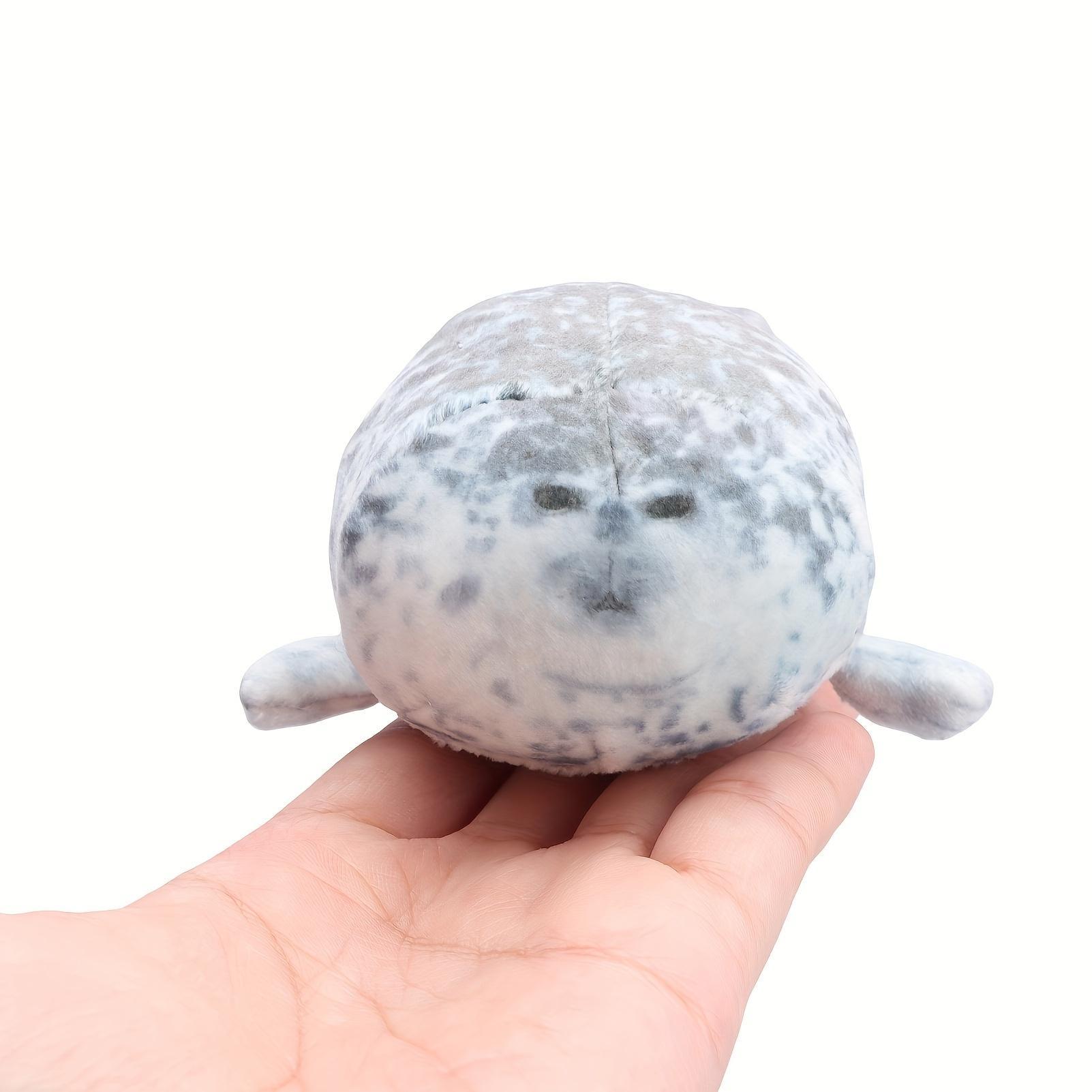 36Cm/14.17In Chubby Blob Seal Plush with 4 Little Seal Plushies in Her Tummy 3D Novelty Sea Lion Gift Present Animal for Girls And Boys