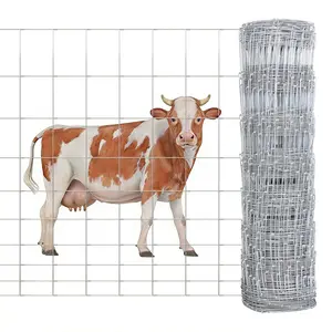 14 Gauge Farm Fence Cattle Fence Panels Heavy Zinc-Coated Wire Fencing, Field Deer Goat, Hog Panels, for Livestock & Yard Garden