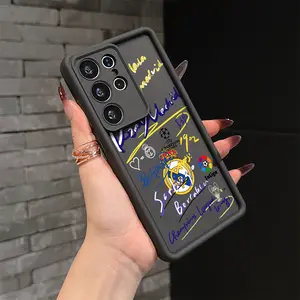 Reals Madrids Phone Case Suitable for Samsung Galaxy S26 S25 S24 A26 A36 A17 A07 A55 A35 A06 A05 A14 A24 A34 A54 A16 A05S A25 A15 A23 A33 A53 A73 A13 A04E A04 S23 S22 S21 S20 FE Ultra Plus 4G 5G Anti Fall Soft TPU Back Cover Accessories