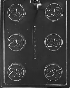25 Number Chocolate Covered Oreo Mold – Anniversary & Birthday Cookie Candy Mold