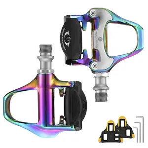 ROCKBROS Road Bike Pedals Lightweight Clipless Bicycle Pedals with Cleats Set Compatible with SPD-SL System