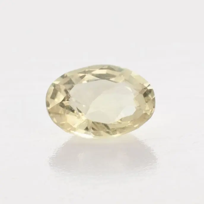 0.7ct Yellow Sapphire VVS Oval Shape (6.2x5.2x3 mm) Unheated gemstone from Sri Lanka