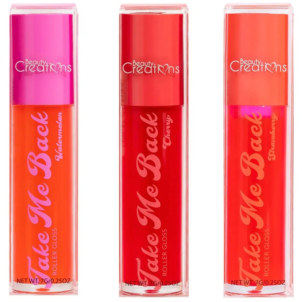 Beauty Creations Take me back roller lip gloss Cherry Lipstick