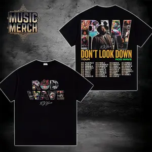 Rod Wave Don't Look Down Tour 2026 Shirt #21, Rod Wave Tour Dates T-Shirt, Double Sided Concert Graphic Tee, Rap Music Merch, Unisex Cotton Shirt, Gift for Fans
