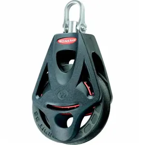 212 MAIN Ronstan RF55110 Series 55 Carbon Fiber Ball Bearing Orbit Block - Compact, 55mm, Low Friction, Ultra Light Becket-Swivel Head for Kayaking Water Sports