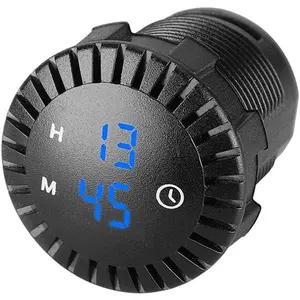 Waterproof 12V/24V Auto Car Boat Motorcycle 24hours for Touch Digital Clock LED Display SUV Panel Electronic Clo Large Digital Clock for Seniors, Blue