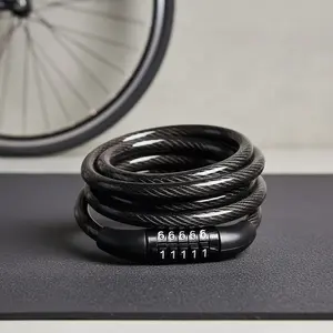 Heavy Duty 4-Digit Motorcycle Lock - Cut-Resistant Security Chain for Mountain Bike & E-Scooter