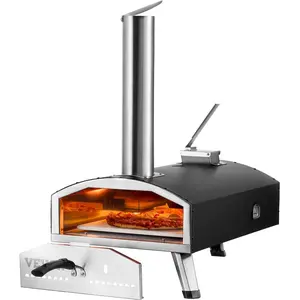 【Summervibes】VEVOR 12" Outdoor Pizza Oven Portable Wood Pellet Pizza Oven Iron Spray Camping