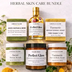Creole Glow Herbal Glow Bundle – Turmeric & Asosi Skin Care Set