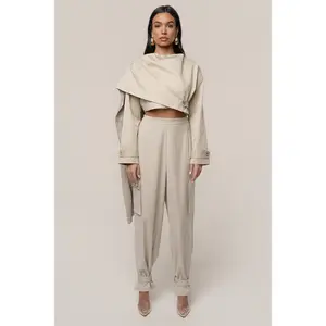 Khaki Next Level Cape Jacket