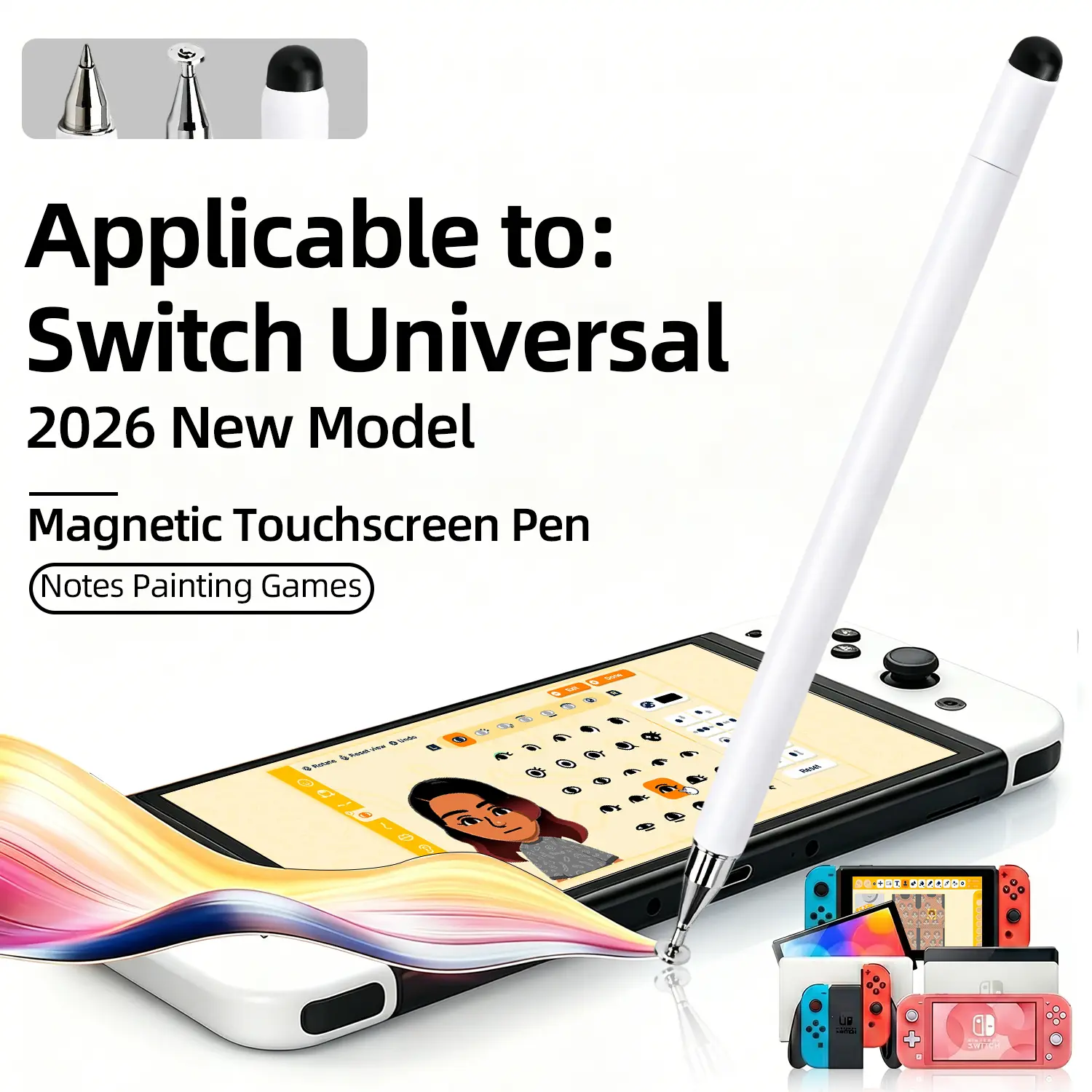3-in-1 Universal Stylus for All Touch Screens, For iPad & iPhone 17 Pro Max Phone,Switch, High Sensitivity Disc Stylus for Smooth Scrolling, No Bluetooth Needed tiktokshopsummersale