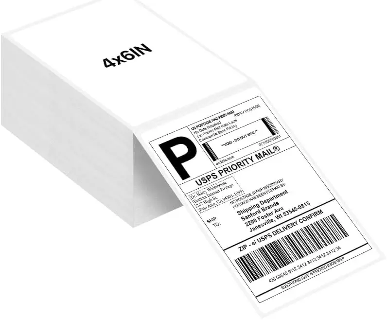 4x6 Thermal Labels - Strong Adhesive, White Thermal Printer Paper 240 Labels 4x6 Thermal Labels - Strong Adhesive, White Thermal Printer Paper 240 Labels