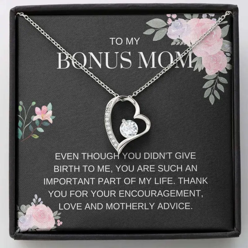 Mom Necklace, Stepmom Necklace, Bonus Mom Necklace “ My Life “ For Step Mom, Gift For Bonus Mom, Bonus Mom, Beautiful Necklace Gifts for Mom - Perfect Mother's Day Jewelry, Thoughtful & Meaningful Gift for Mother