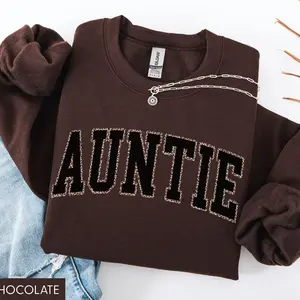 Auntie Sweatshirt, Aunt Sweater, Leopard Auntie, New Aunt Gift