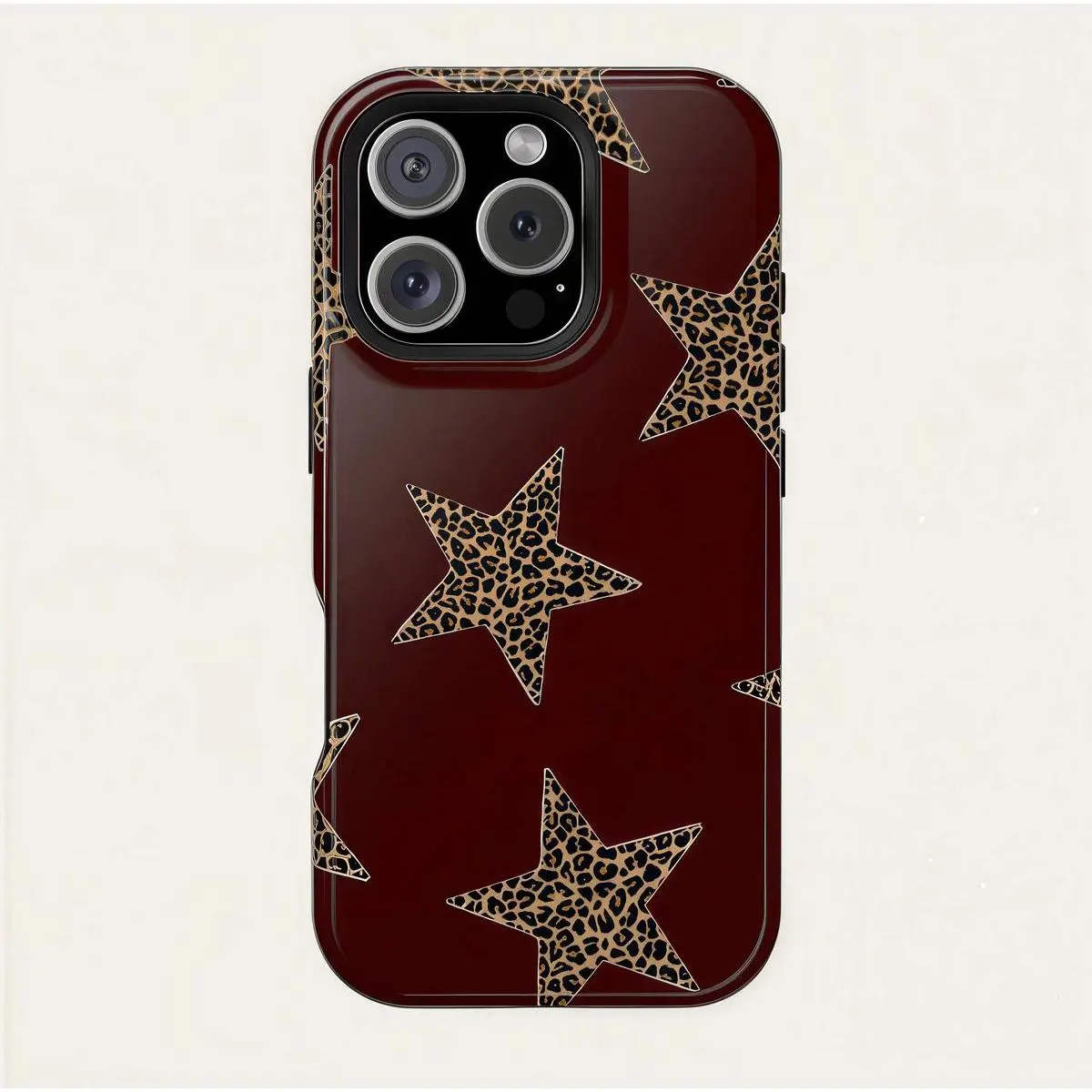 Leopard Star Phone Case Animal Print For Samsung S25 24 23 iPhone 17 16 iphone 15 pro max case 14, iphone 13 cases, 12, 11 Shockproof Cellphone Protection Smartphone Casing Screen Protector Cover Fall Aesthetic Protective Case