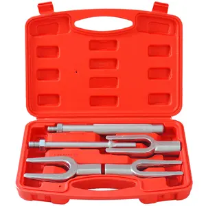 5-Piece Ball Joint Separator Tool Kit - Durable Auto Repair Set with Red Storage Box for Separating Ball Joints/Pittman Arms/Tie Rods for Cars and Light Trucks