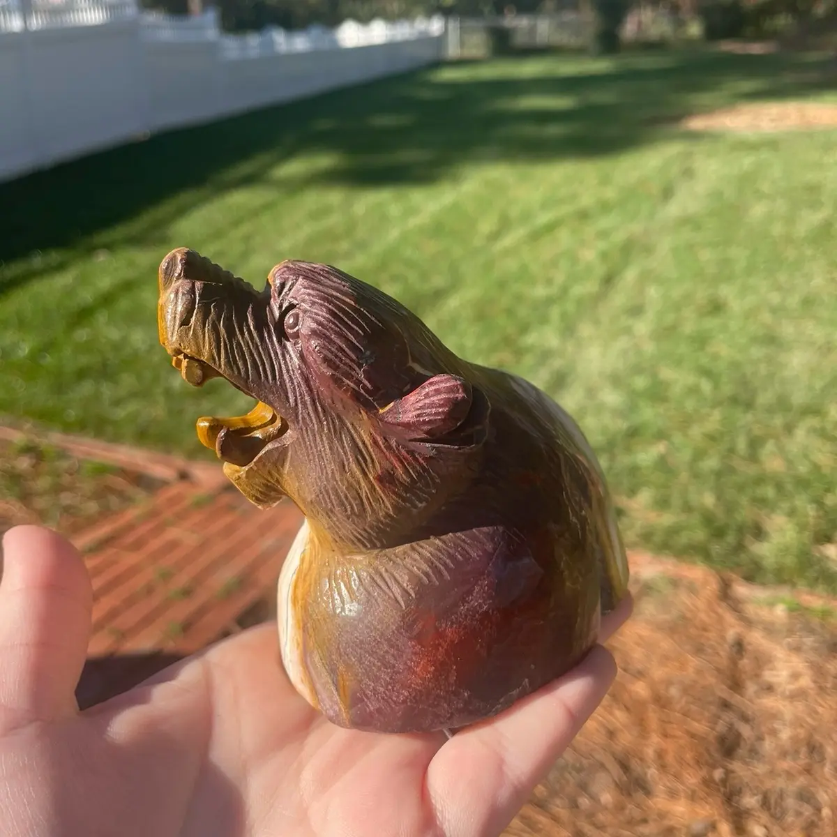 Mookaite Crystal Bear Head