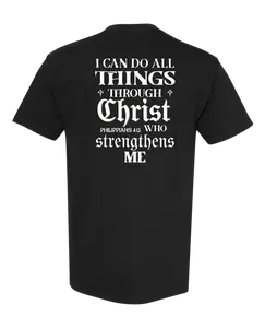 Christian T shirt "All things through Christ"