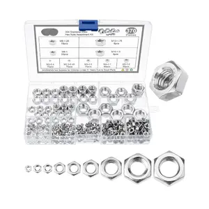 - Metric Hex Nuts Assortment Kit, 370 count, Stainless Steel, Metric Nut Assortment 9 Sizes (M2 M3 M4 M5 M6 M8 M10 M12), Hardware Nuts