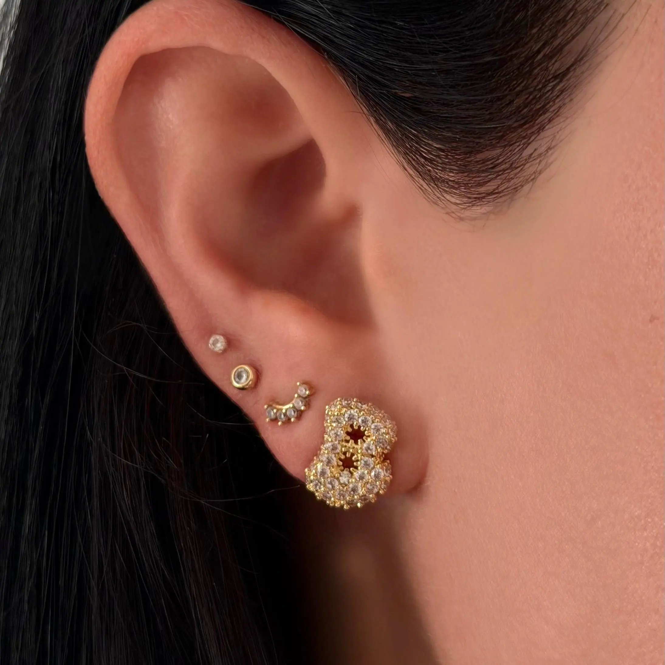 EVRY JEWELS Gold or Silver Plated Women's Adore Me Earrings, Gold Earrings