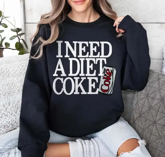 Diet Coke Lover Sweatshirt, I Need A Diet Coke Shirt, Diet Coke Shirt, Gift Xmas Shirt, Words on Back Sweater, Coke Lover Christmas